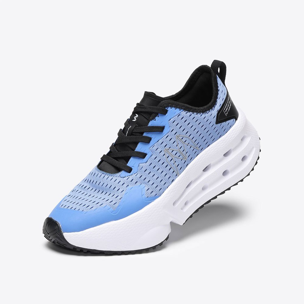 【3~4日以内発送】高反発 厚底 メッシュシューズ (ゼニスブルー/25.5cm) 足付き改善 仕事靴 ランニング 蒸れない 疲れにくい 歩きやすい拍卖