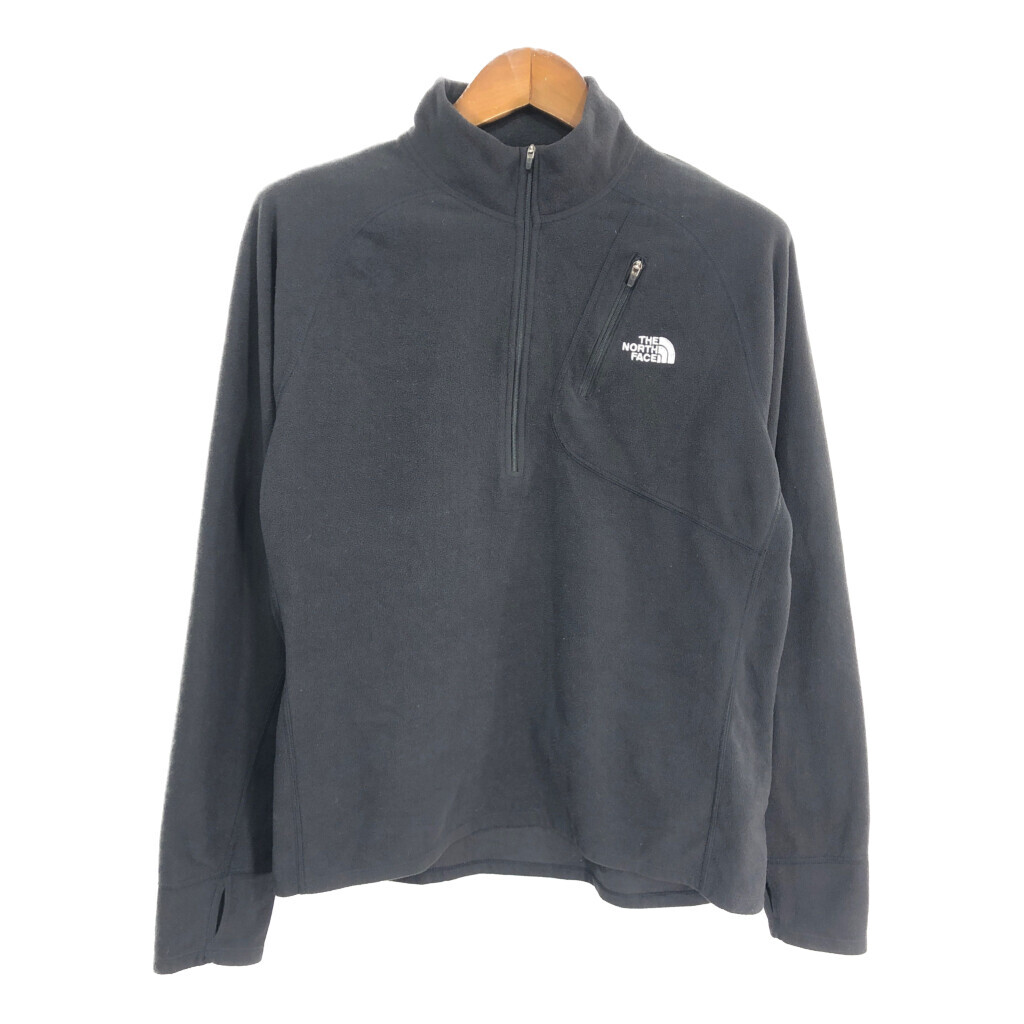 THE NORTH FACE ノースフェイス ハーフジップ フリースジャケット アウトドア ブラック (メンズ L) 中古 古着 S8208拍卖