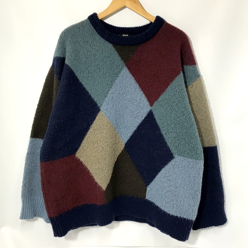 glamb ジェスタープルオーバーニット GB0323 KNT09 セーター クルーネック 長袖 Jester Pullover Knit Lサイズ グラム トップス A12441◆拍卖
