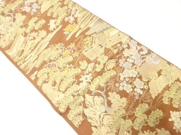 ys7242636; 宗sou 茶屋辻模様織出し袋帯(材料)【アンティーク】【着】拍卖