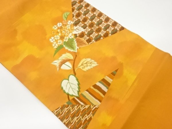 ys7244917; 宗sou 花に枝葉模様刺繍名古屋帯【着】拍卖
