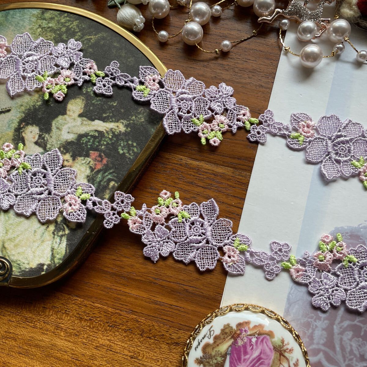 16cm(モチーフ2つ)ケミカルレース **P8-60拍卖