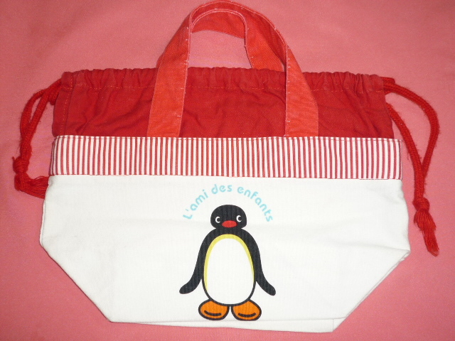 激レア!レトロ PINGU ピングー キャラクター ランチ巾着 お弁当袋☆拍卖