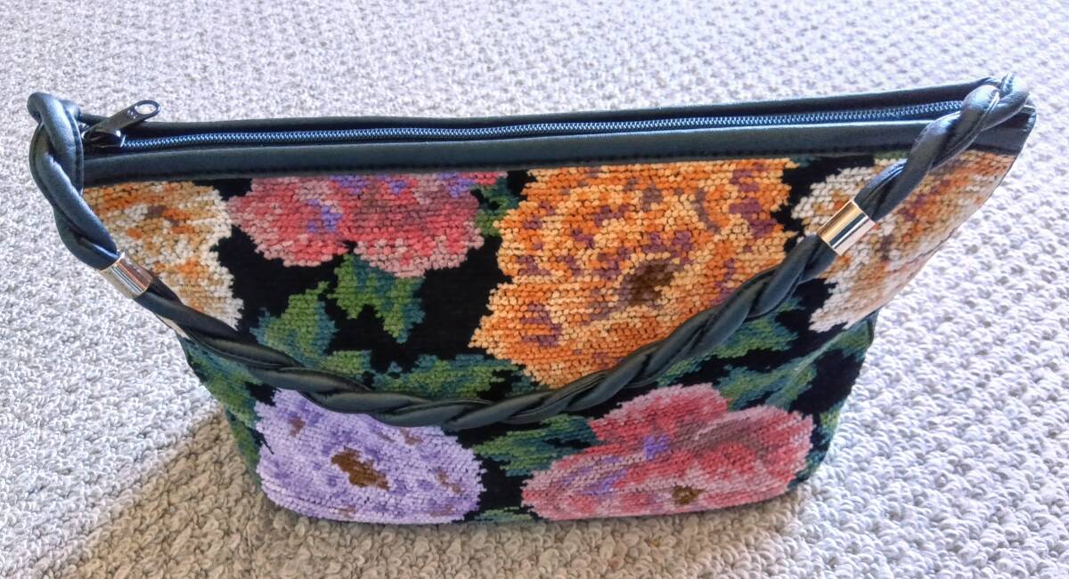 HOTMAN * ホットマン*ミニバッグ*シェニール織 * 花柄 * ハンドバッグ 拍卖