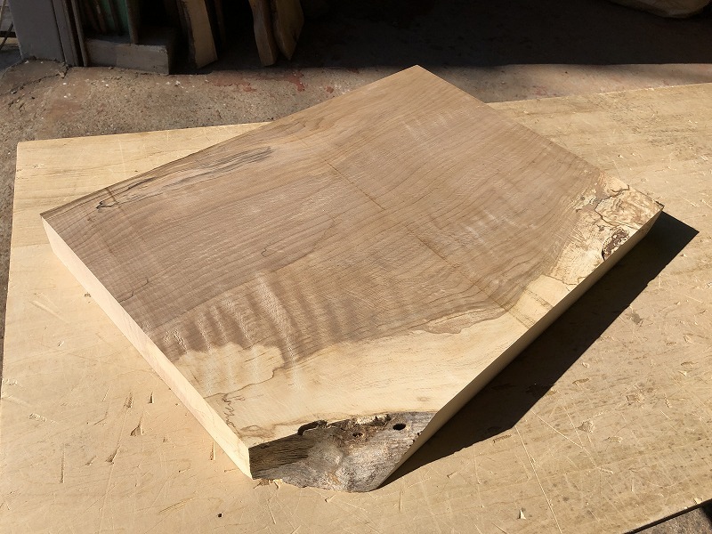 送料無料!四手【E215J】500×360×46㎜ シデ スポルテッド クラフト 素材 乾燥材 木工 DIY 材木 天然木 無垢材《銘木すずめや》拍卖