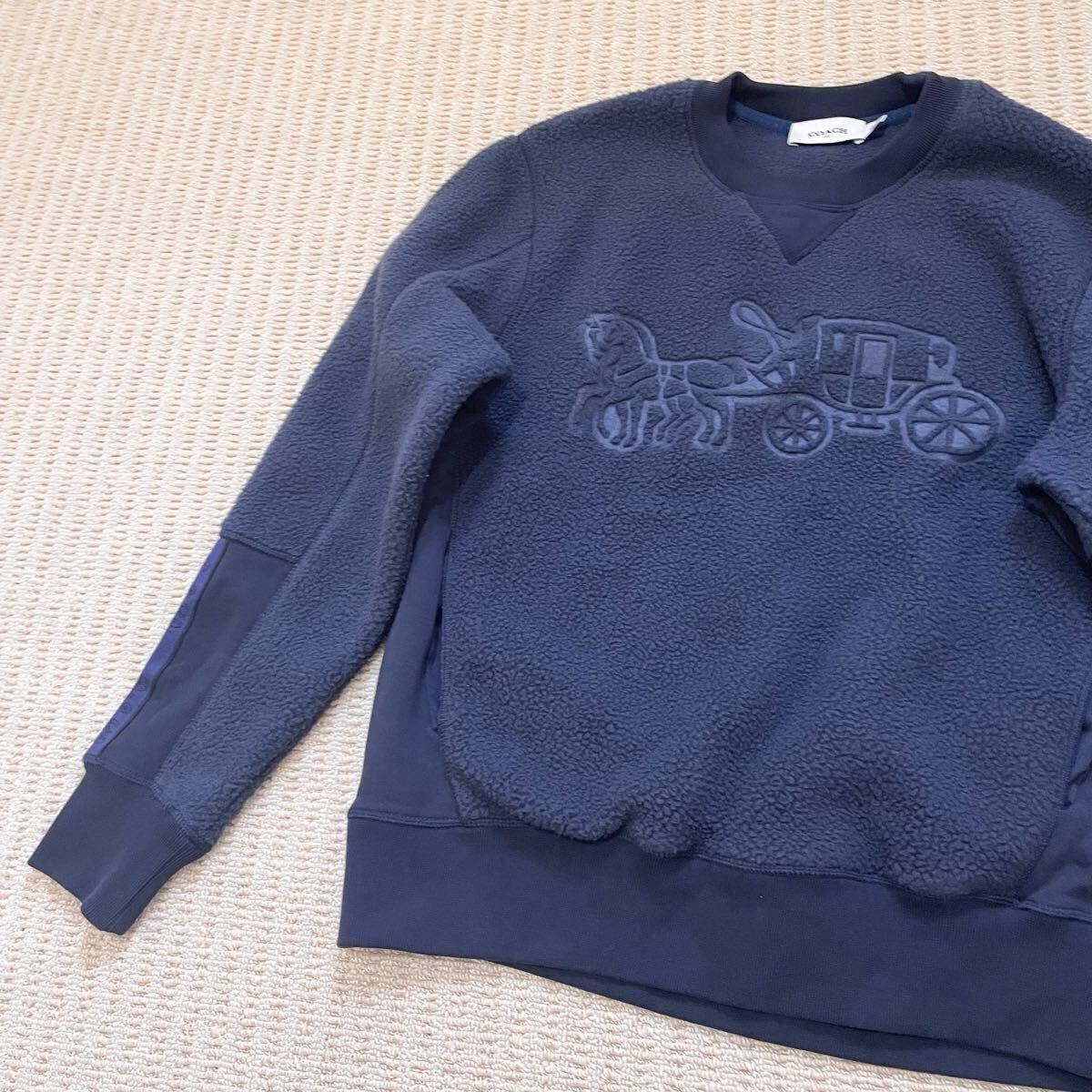 日本規格Mサイズ コーチ COACH フリース スウェット フロントビッグロゴ 拍卖