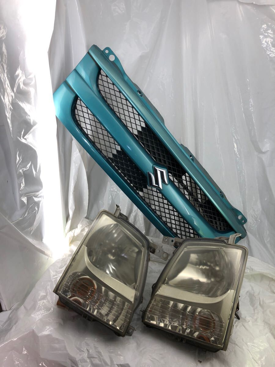 h12.110 スズキ MH21S ワゴンR ハロゲン ヘッドライト 左右 セット koito100-59122 72141-58J5 グリルブルー青 zec レベライザー拍卖