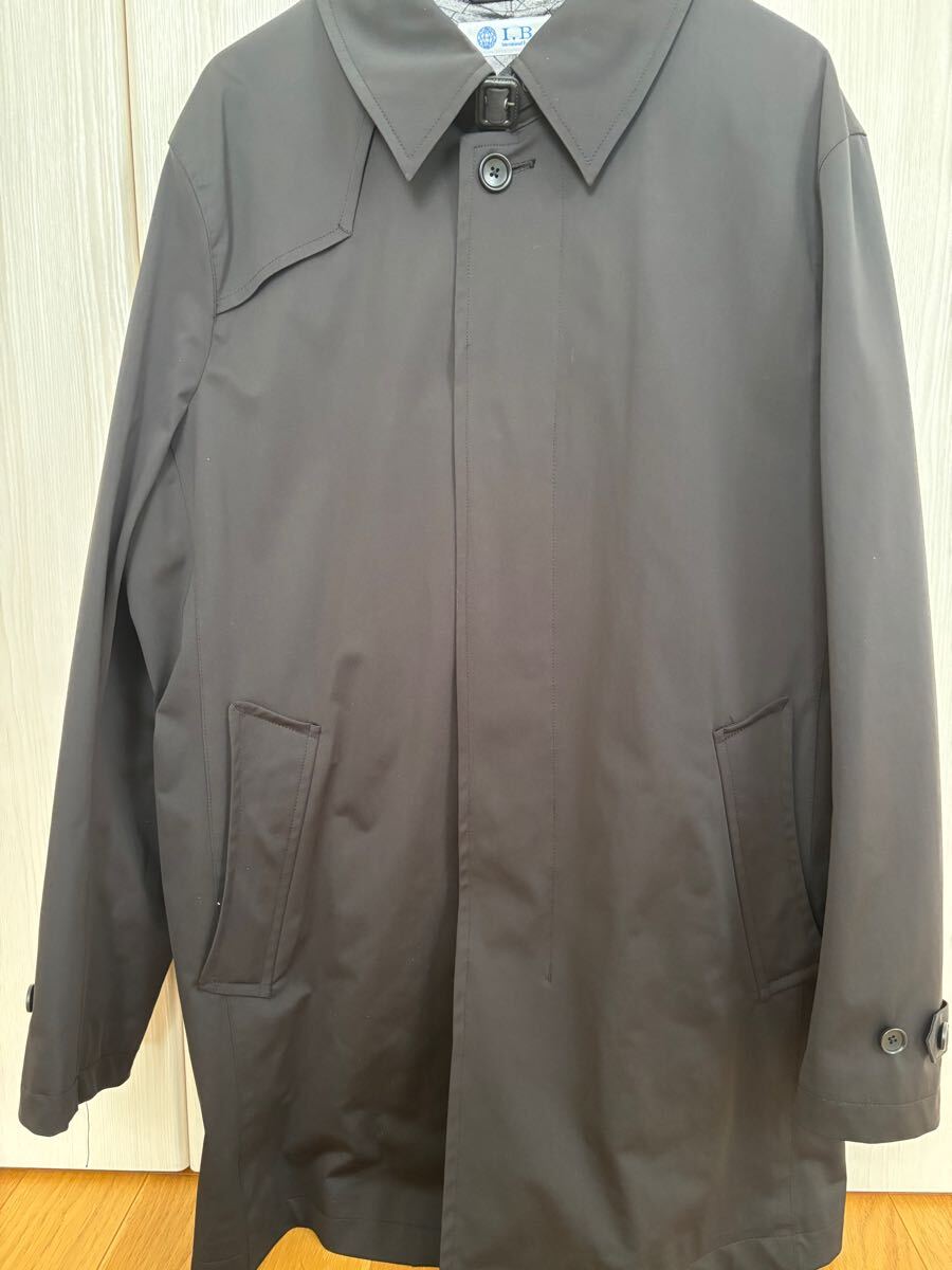 【未使用品】I.B.Sステンカラーコート◆メンズ◆ブラック黒// 洋服のはるやま//サイズLL//ステッチオシャレ//紳士 ビジネス カジュアル 拍卖