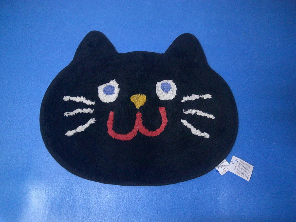 rough(ラフ) 黒猫の柄のマット 拍卖