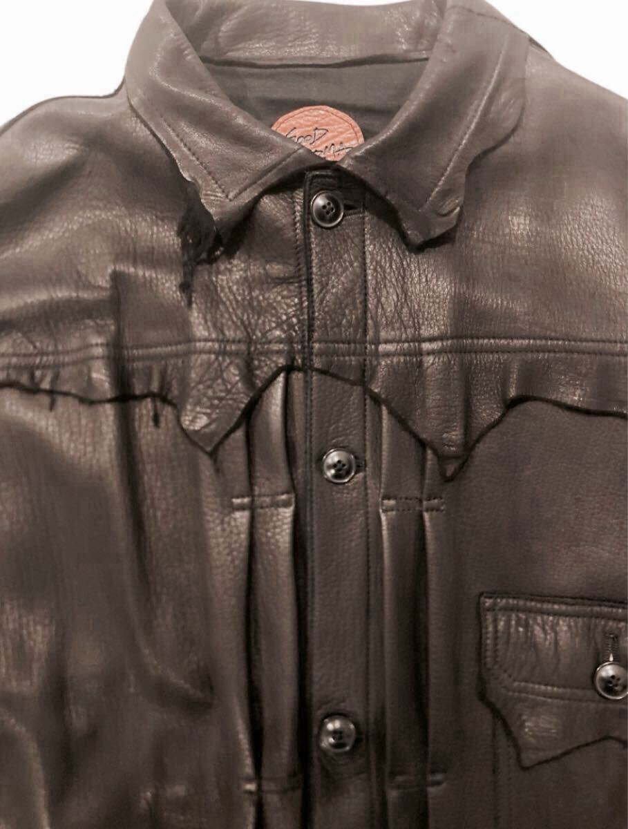 新品 プロトタイプ ディアスキン グッドカルマ DAVE good karma development レザージャケット サイズ3 レアモデル拍卖