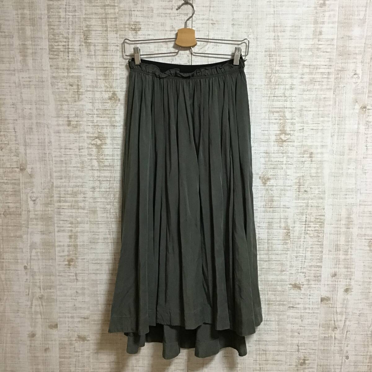 A438◇GALLARDAGALANTE|ガリャルダガランテ ロングスカート カーキ サイズF拍卖