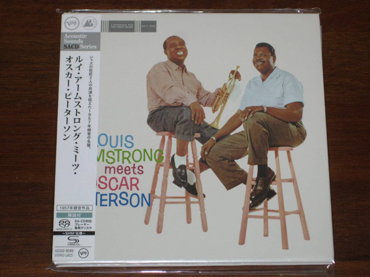 ☆ LOUIS ARMSTRONG & OSCAR PETERSON アームストロング/ ミーツ~ピーターソン 24年発売 紙ジャケ SHM-SACD SACD専用盤 国内帯有 未開封拍卖