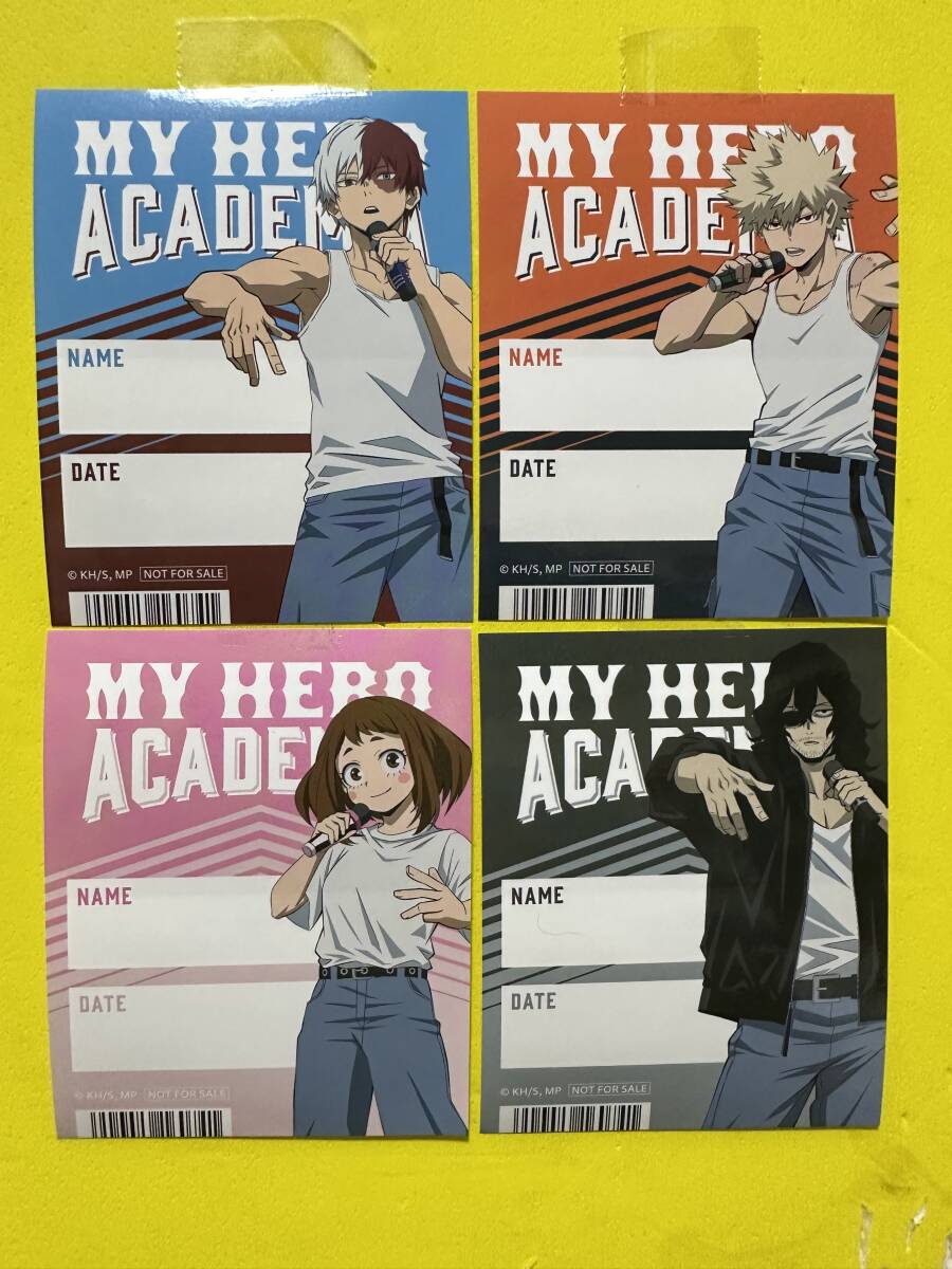 『僕のヒーローアカデミア』U.A. BEAT BOXERフェア スタッフパス風ステッカー 4枚セット 拍卖