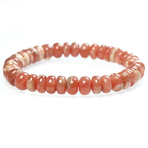 〔K1723-1〕約9mm 高品質 アルゼンチン産 インカローズボタン ブレスレット 愛や夢を象徴する拍卖