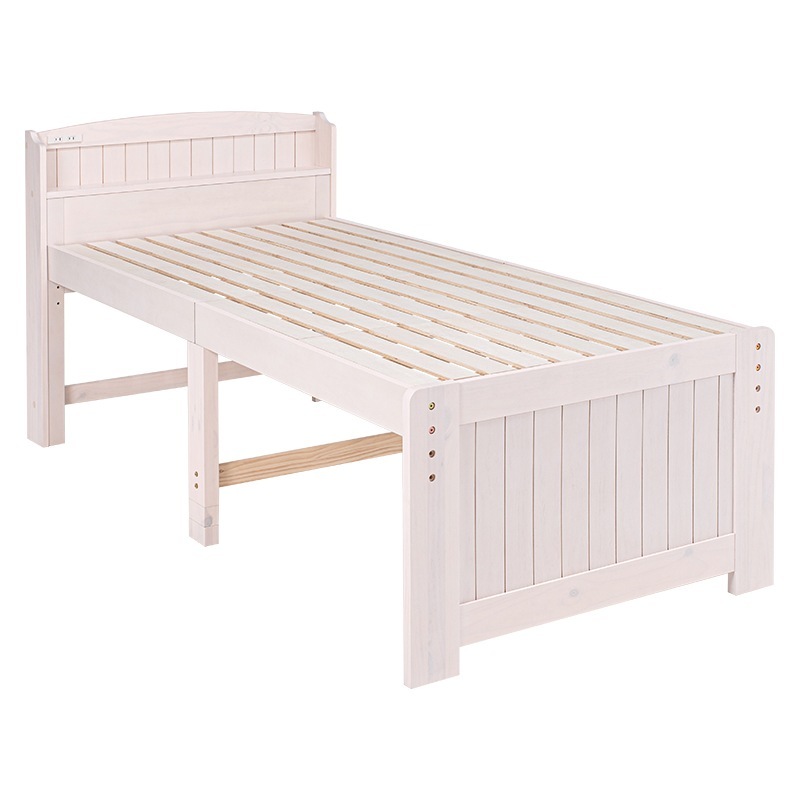 シングルミドルベッド MB-5916S-WS ホワイトウオッシュ拍卖