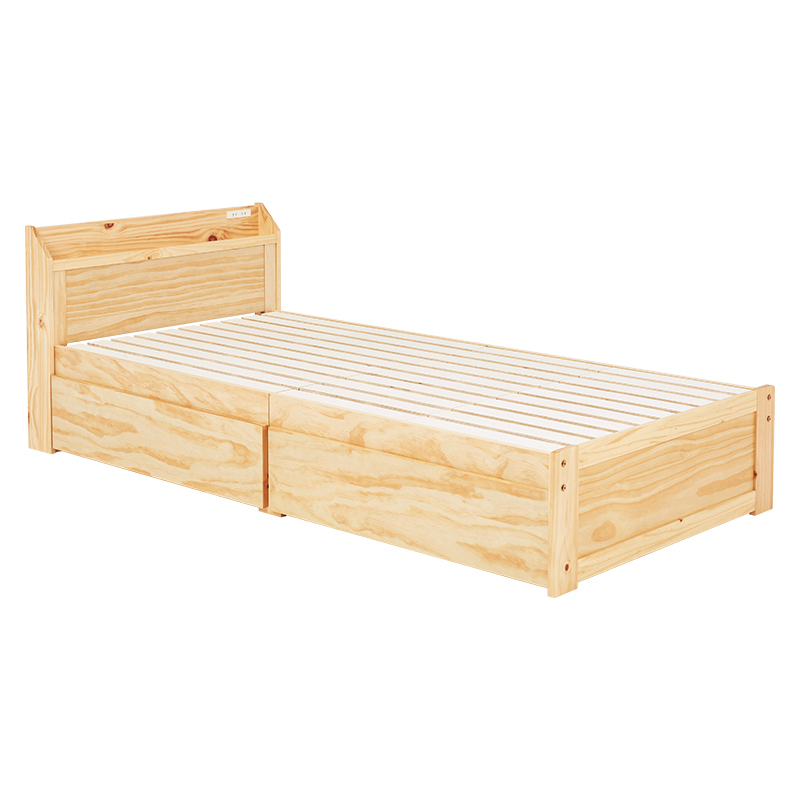 引出し付シングルベッド MB-5163S-NA プレーンナチュラル 拍卖