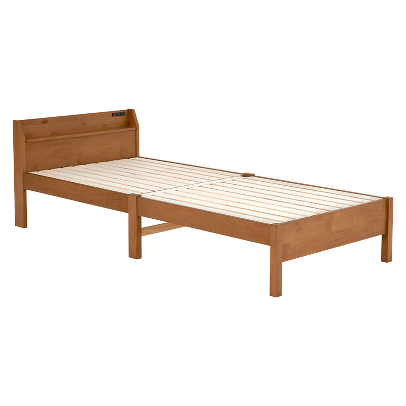 組立簡単 シングルベッド MB-5096S-LBR ライトブラウン拍卖