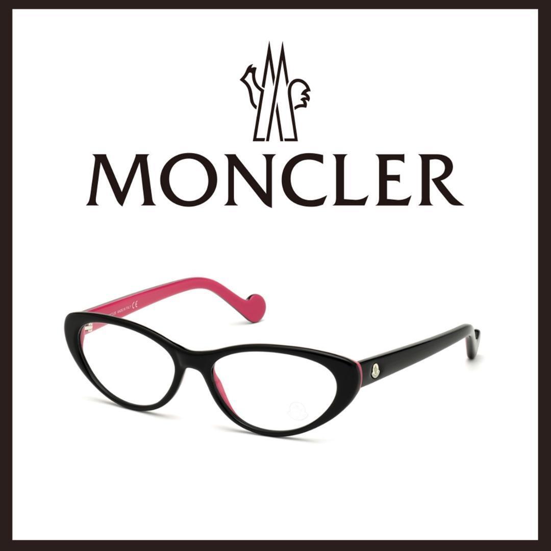 ○★新品 未使用 MONCLER バイカラー メガネフレーム アイウェア ブラック×ピンク(モンクレール)○●拍卖