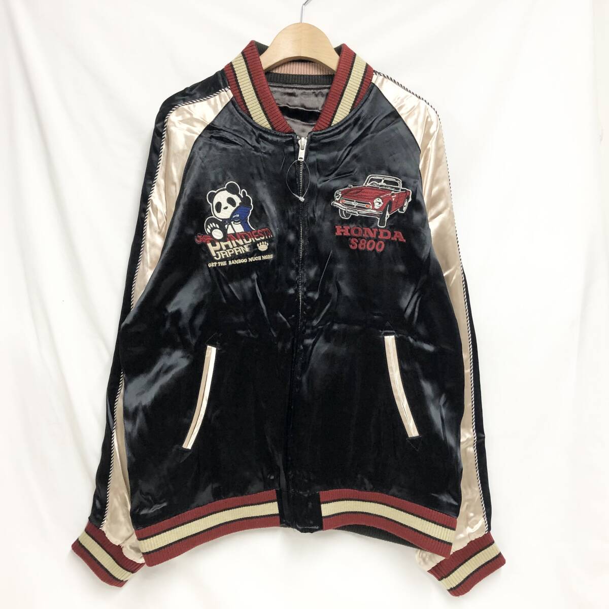 ○★新品未使用 PANDIESTA パンディエスタ HONDA リバーシブルスカジャン Lサイズ相当 ブラック★○拍卖