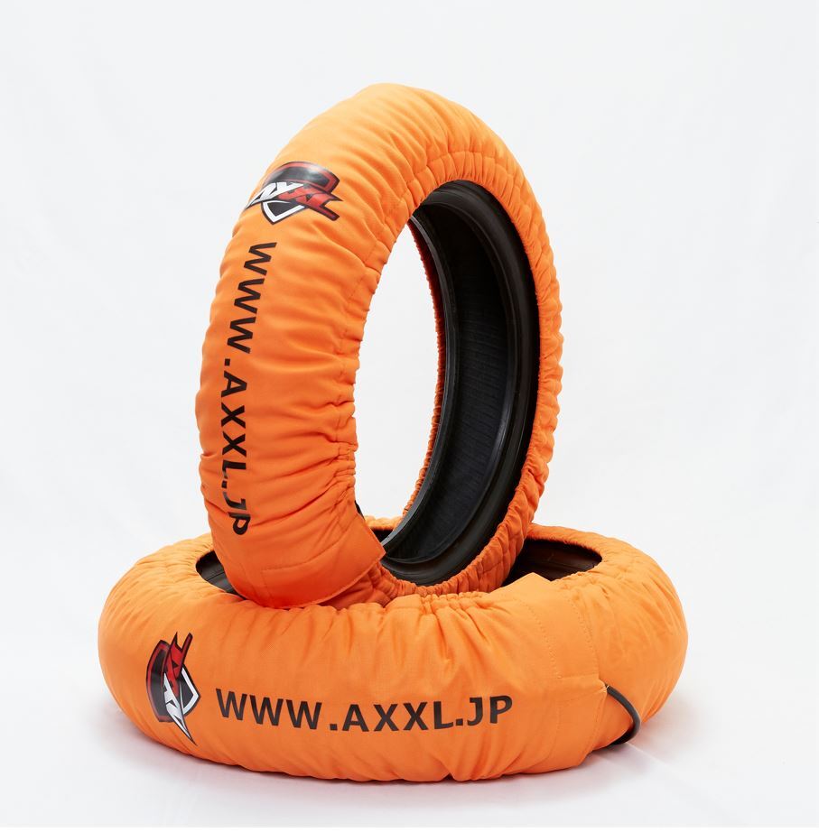 保証付き AXXL 12インチ用 タイヤウォーマー オレンジ NSF100 グロム NSR50 NSR80 エイプ APE Z125 KSR サーキット レース ミニモト XR拍卖