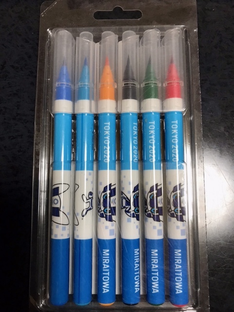 【新品未使用】筆ペン6色セット(東京2020オリンピックマスコット)拍卖