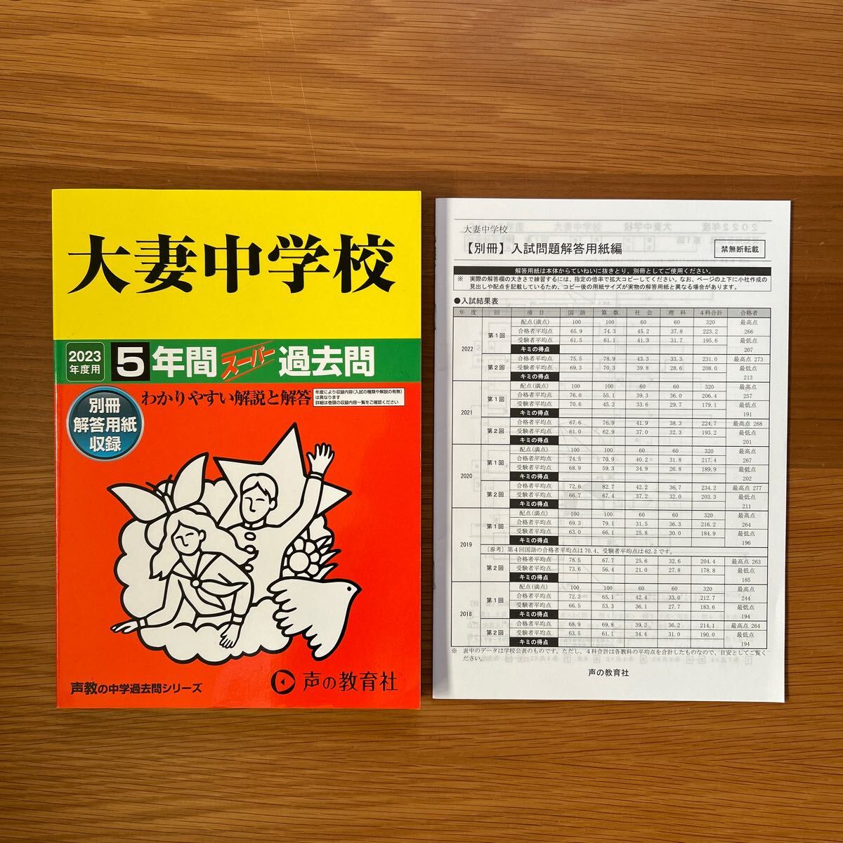 声の教育社 中学受験 過去問 書き込みなし 声教の中学過去問シリーズ 大妻中学校拍卖