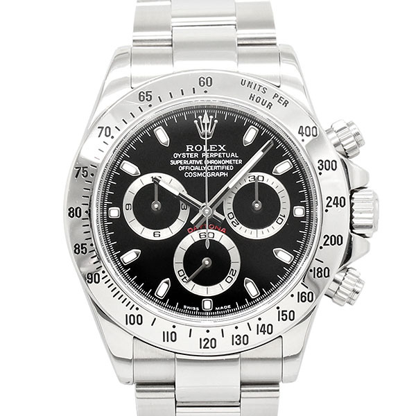 ロレックス ROLEX デイトナ 116520 ブラック文字盤 F番 SS メンズ腕時計 自動巻き DAYTONA 40mm 生産終了モデル 男性 ブランド拍卖