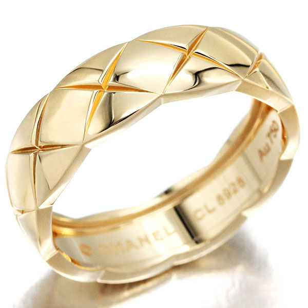 シャネル CHANEL ココクラッシュ ミディアム K18YG リング #62 マトラッセ ブランド 女性 レディース 男性 メンズ ユニセックス拍卖
