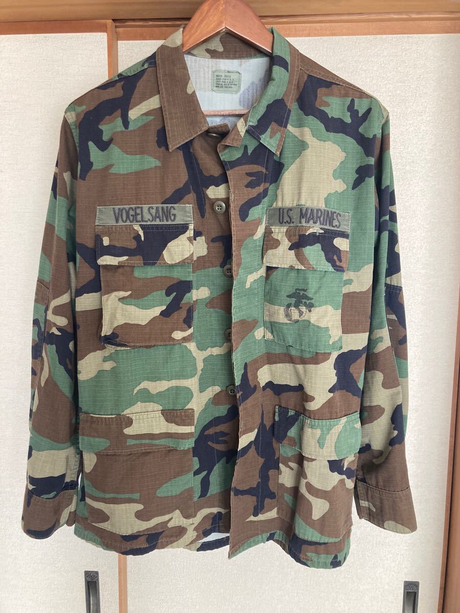 COMBAT B.D.U ミリタリージャケット 迷彩 ヴィンテージ カモフラ 長袖シャツ ウッドランド ARMY アメリカ製 米軍 アニキ アニ散歩拍卖