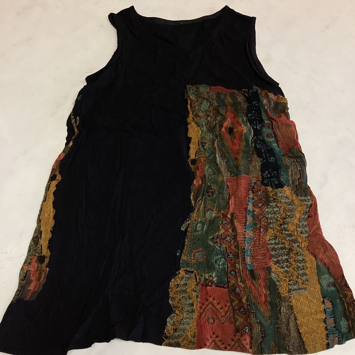 ノースリーブ チュニック レディース ブラック シャツ オシャレ (さ10)拍卖