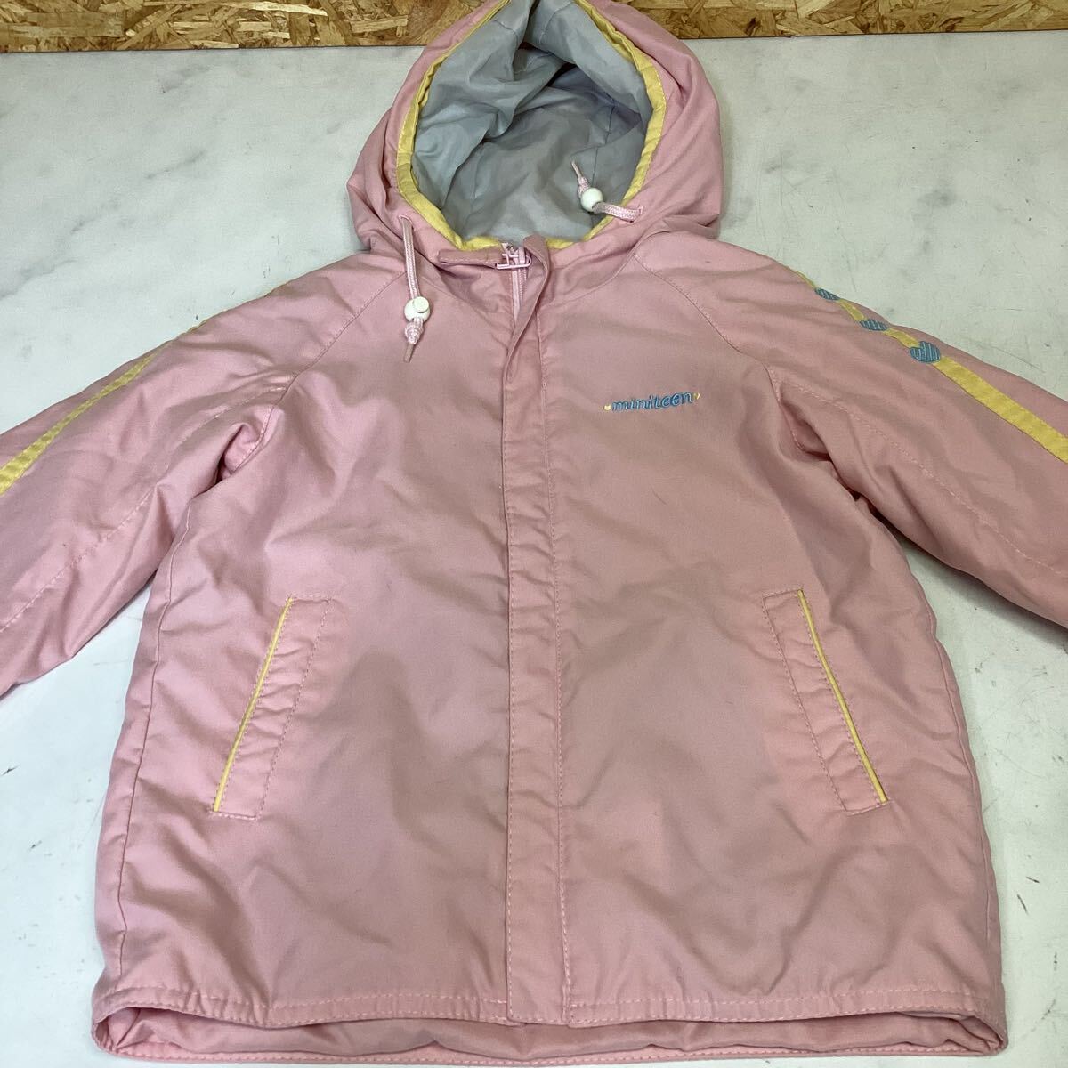 miniteenスキーウェア フード付ジャンバーピンク ベビー90サイズ(さ-64 ジャケット拍卖