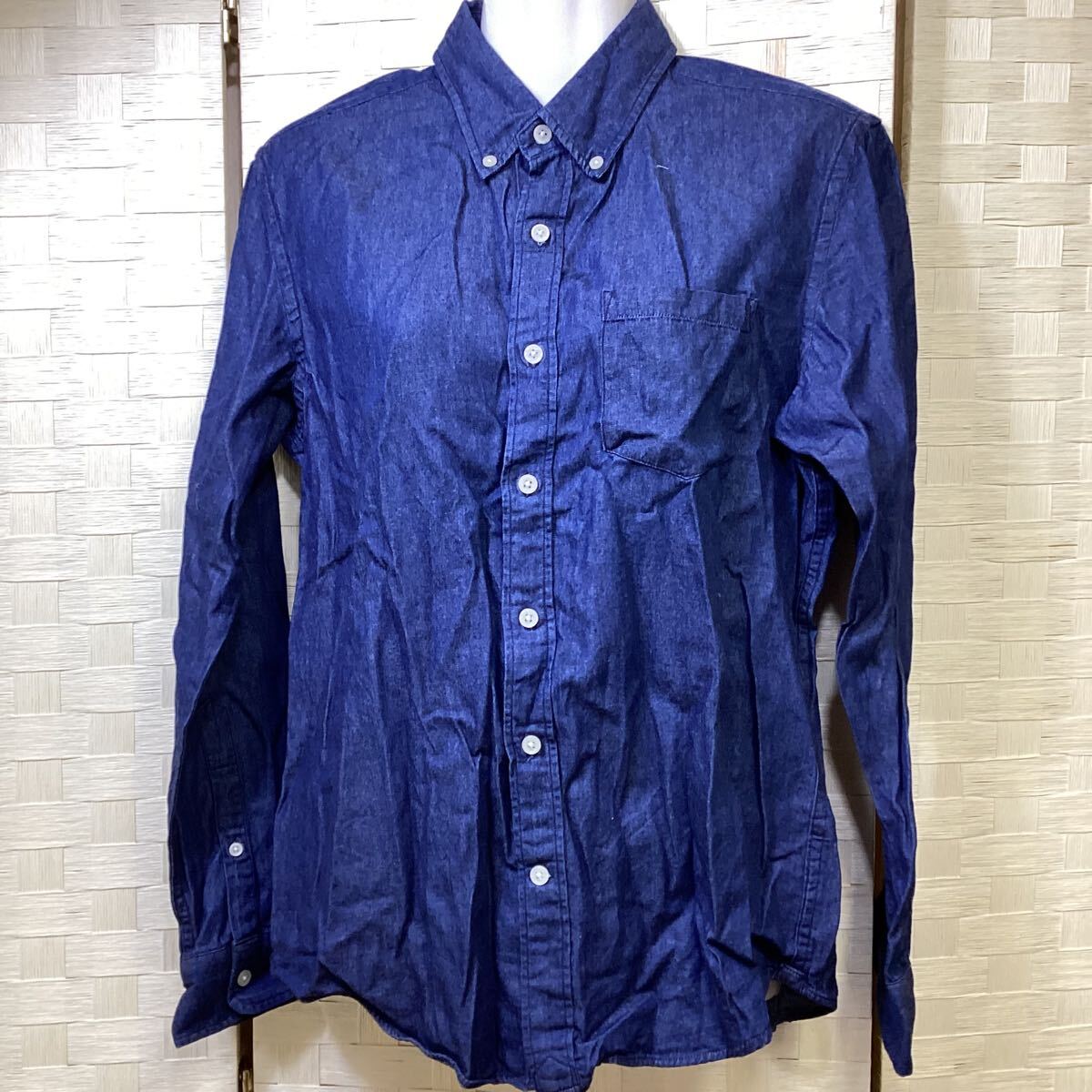 チャオパニックティピー 濃紺デニム長袖シャツ 綿100% Mサイズ (し27拍卖