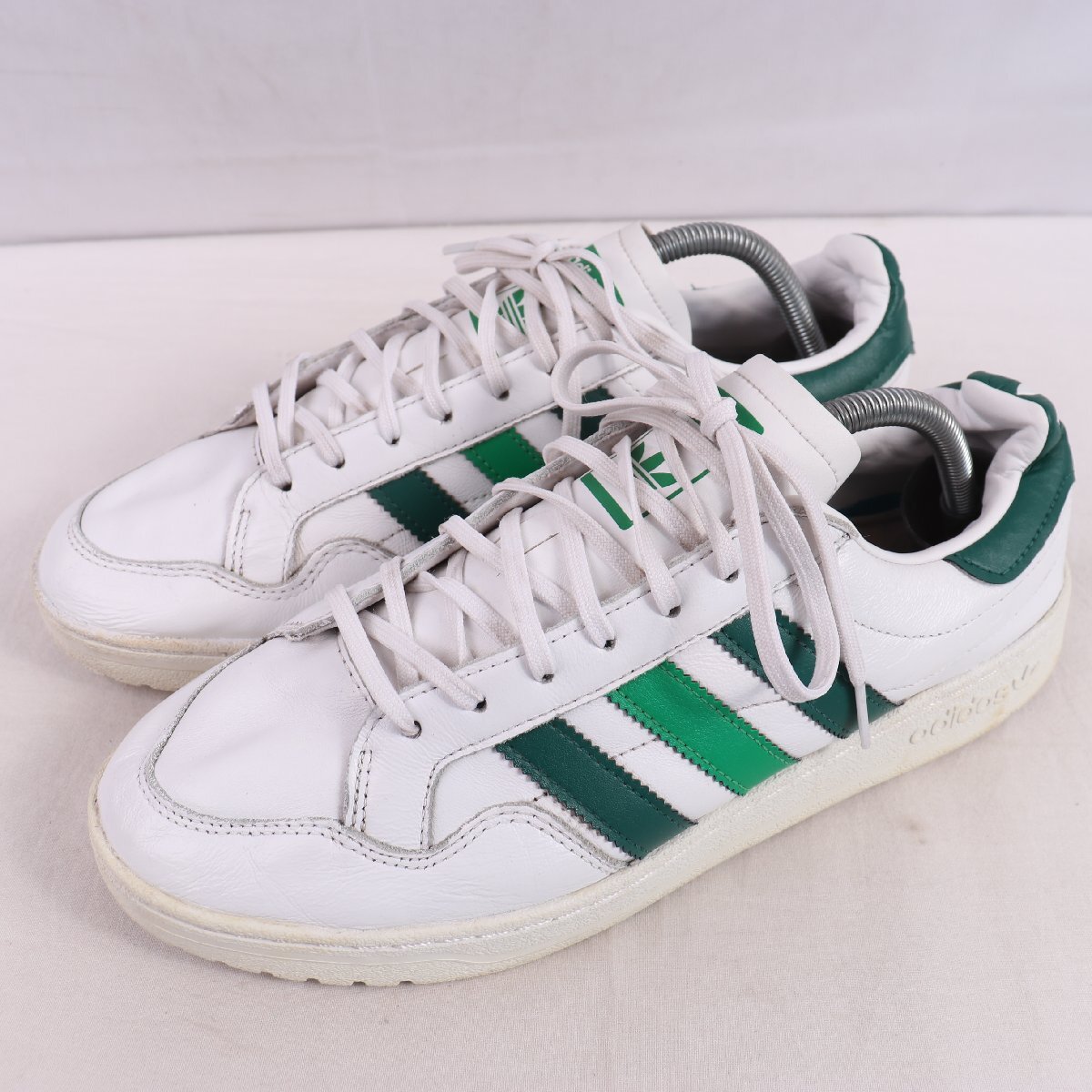 TEAM COURT 27.0cm/adidas チームコート アディダス スニーカー 白 ホワイト 緑 中古 古着 メンズ ad5812拍卖