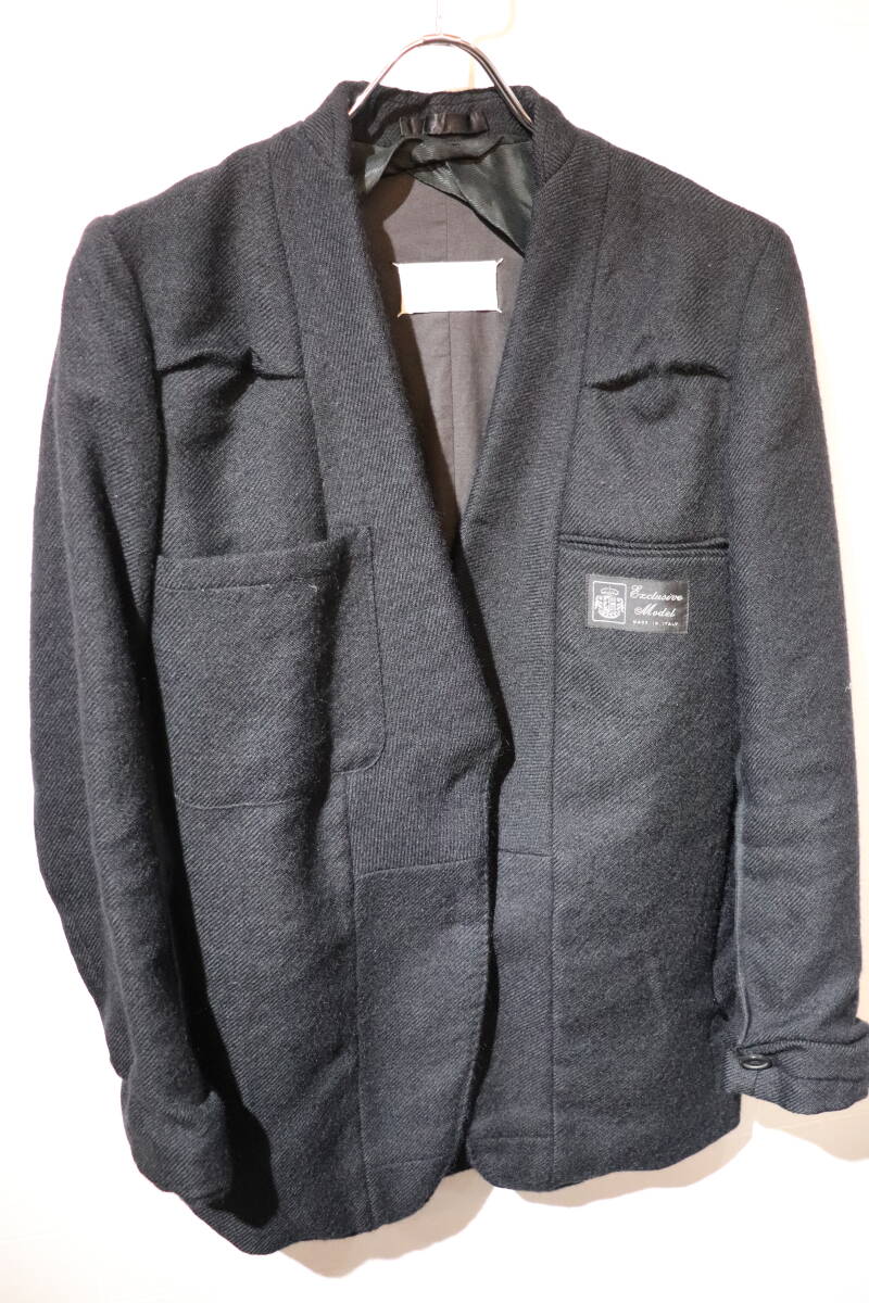 即決 2000AW Martin Margiela マルタンマルジェラ 白タグ 本人期 00AW Oversized インサイドアウト 再構築 カスタムジャケット レディース拍卖