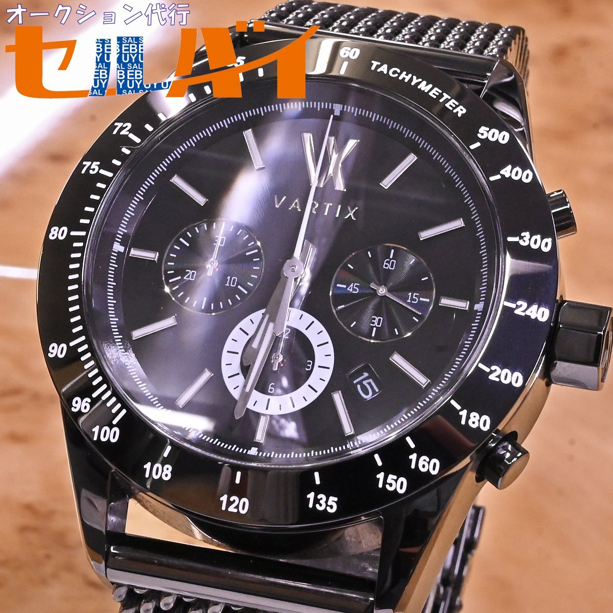 本物 超美品 ヴァティックス 定価143万円 コラムホイール クロノ VINGT-CINQ ANS メンズウォッチ 男性用自動巻腕時計 純正ブレス VARTIX拍卖