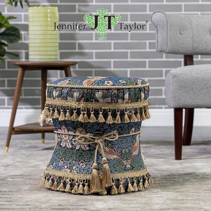 ジェニファーテイラー Jennifer Taylor 丸型スツール Strawberry Thief (いちご泥棒) 33163ST メーカー直送拍卖