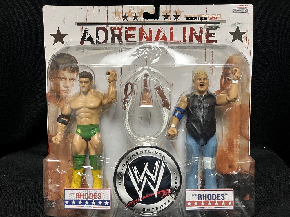 JAKKS:WWE ADRENALINE SERIES 29 コディ・ローデス&ダスティ・ローデス w/カウベル (未開封品)拍卖