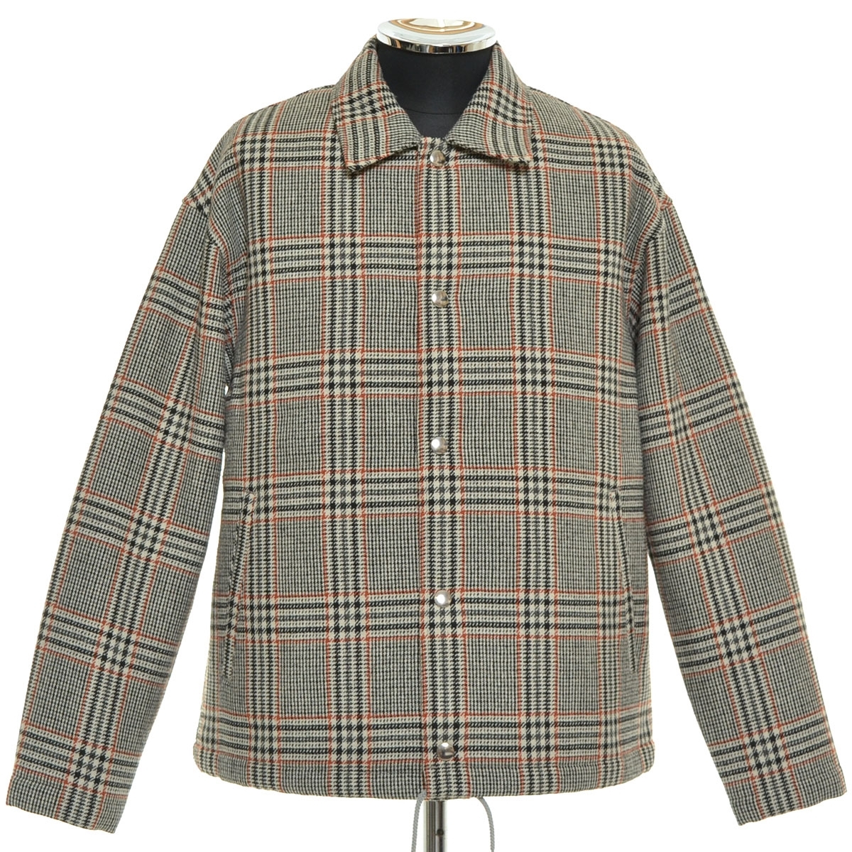 ●529408 UNITED ARROWS ユナイテッドアローズ ●コーチジャケット B&Y パデット コーチ 1225-133-8613 サイズS メンズ グレー チェック拍卖