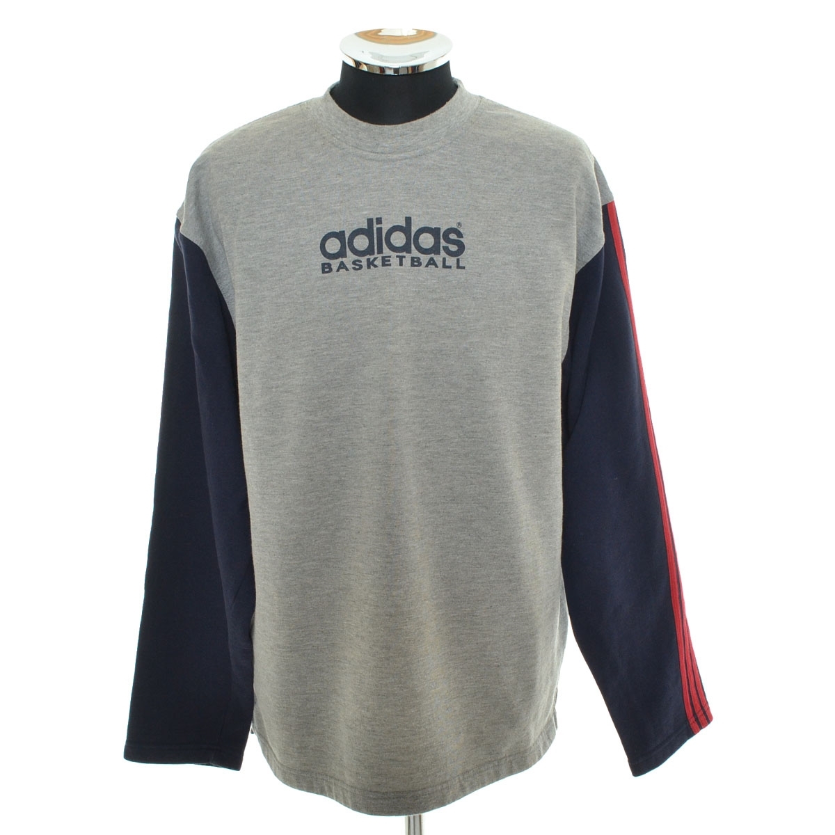 〇506876 adidas アディダス ○スウェットトレーナー バスケットボール サイズM メンズ グレー拍卖