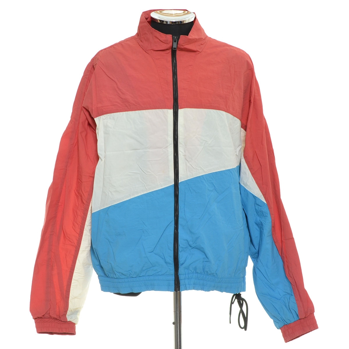 〇495764 Bershka ベルシュカ ○ナイロンジャケット トラックジャケット サイズM(EUR) メンズ ブルー ホワイト拍卖