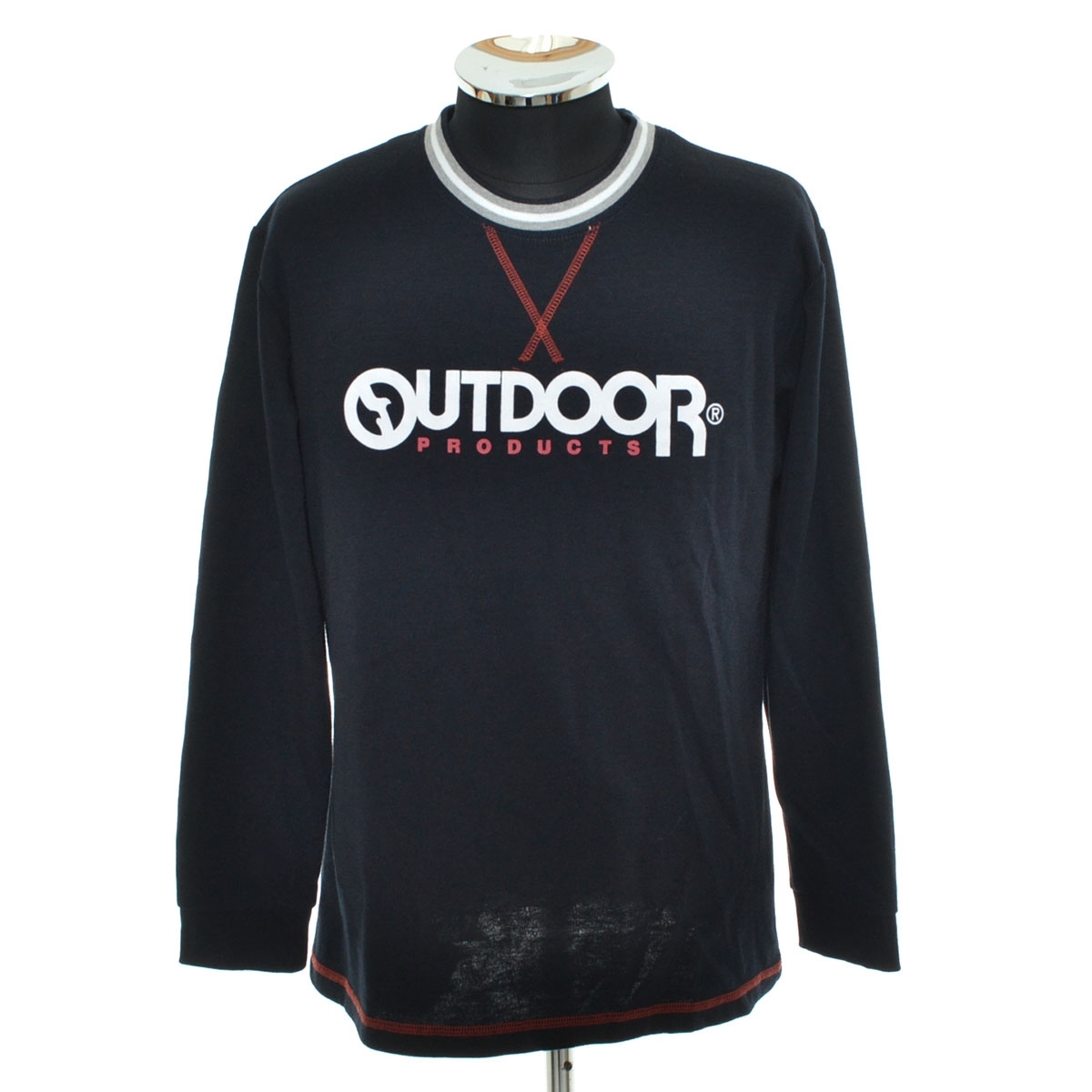 〇518093 未使用品 OUTDOOR PRODUCTS アウトドア プロダクツ ○長袖 Tシャツ ロンT ヘビーウェイト ナイトウェア サイズM メンズ ブラック拍卖
