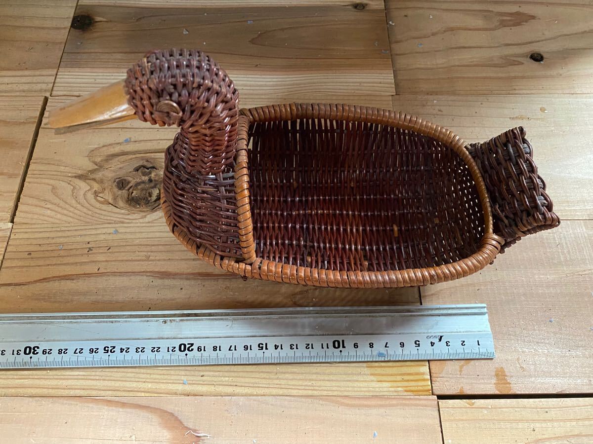 かご バスケット インテリア レトロ カゴ 竹籠 長さ27高さ16cm拍卖