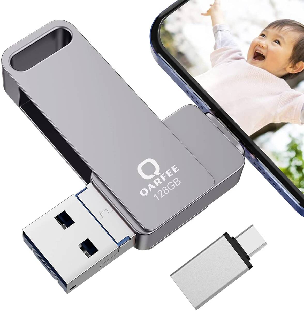 128GB iPhone USBメモリ 4in1 IOS Android パソコン対応拍卖