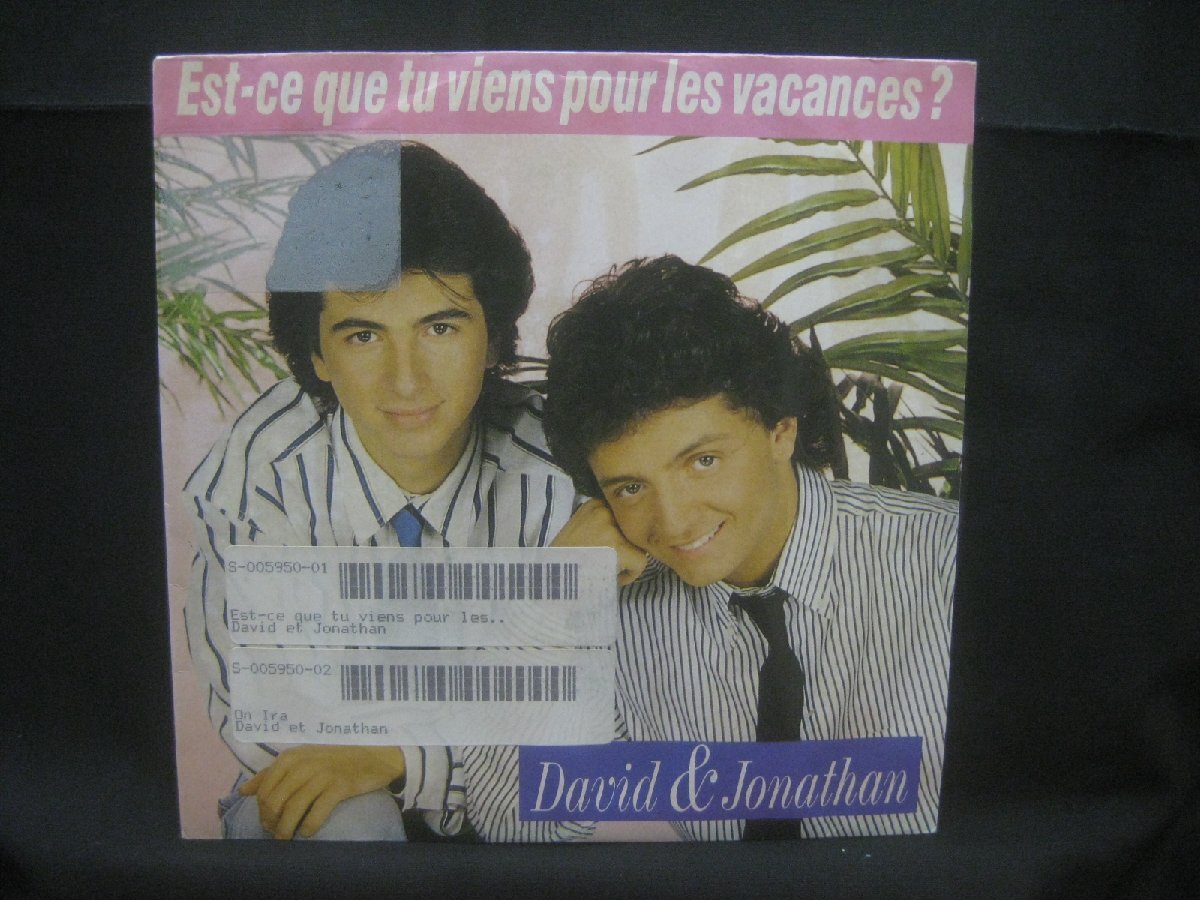 David & Jonathan / Est ce Que Tu Viens Pour Les Vacances ? ◆EP4436NO PBP◆EP拍卖