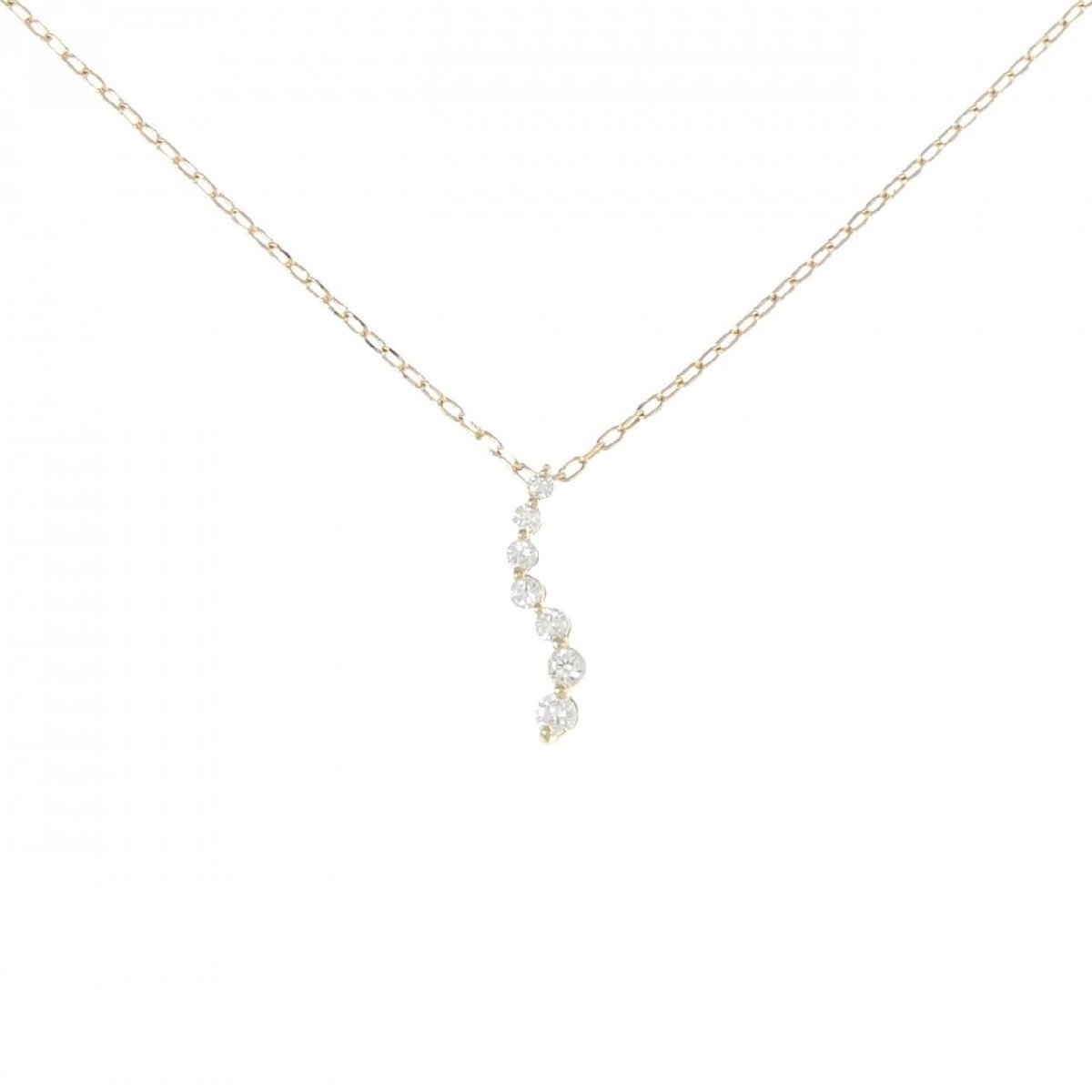 【新品】K18YG ダイヤモンド ネックレス 0.15CT拍卖