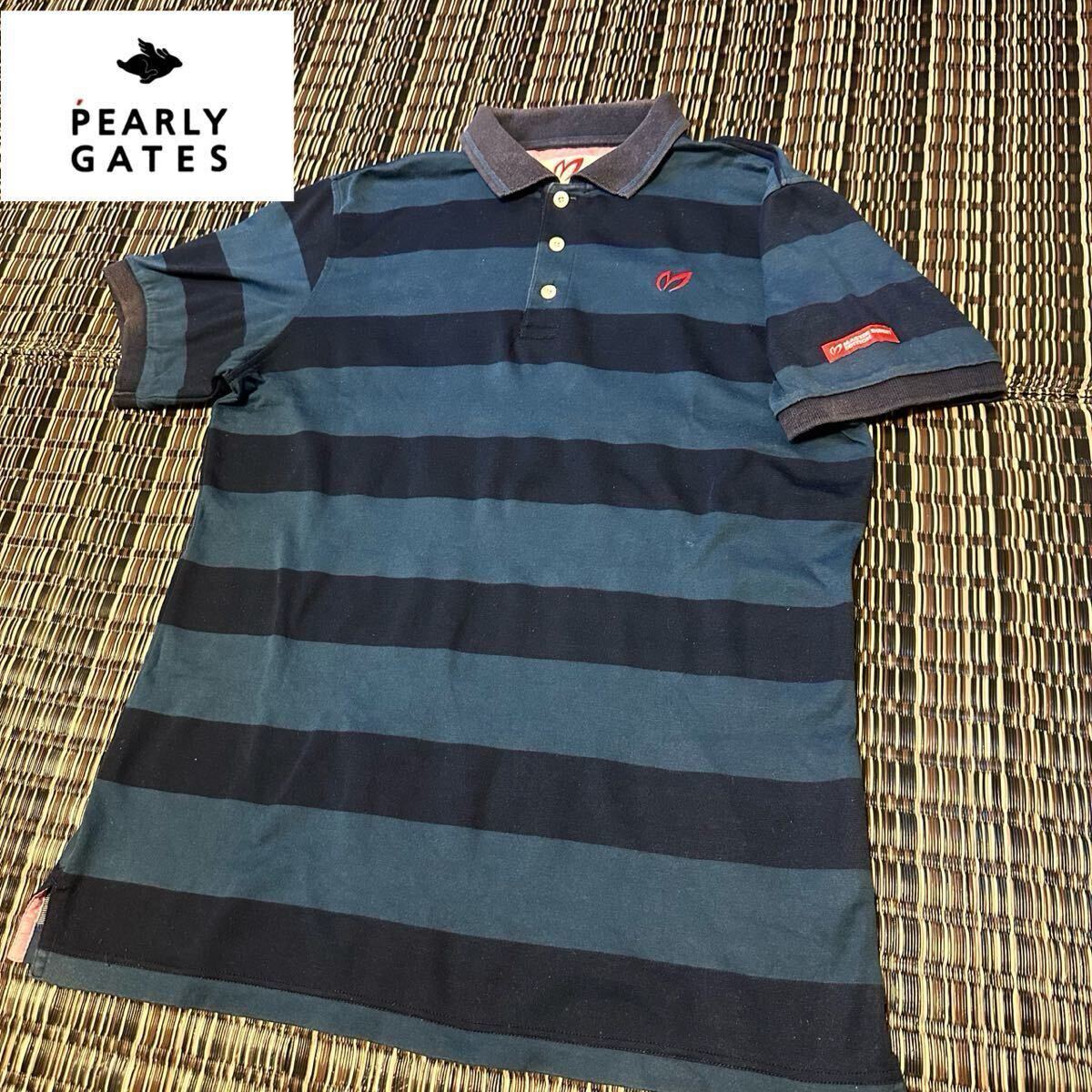 マスターバニー★ポロシャツ サイズ4 柔らか生地 メンズ 高級ゴルフブランド パーリーゲイツ拍卖