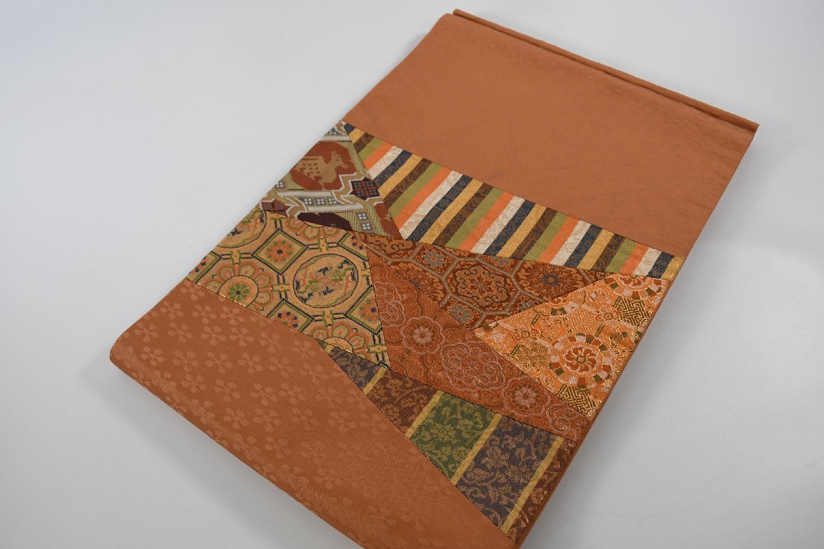 袋名古屋帯 お太鼓柄 名物裂うつし 帯丈366cm ★着物屋 ne-13594 桜庭呉服店拍卖