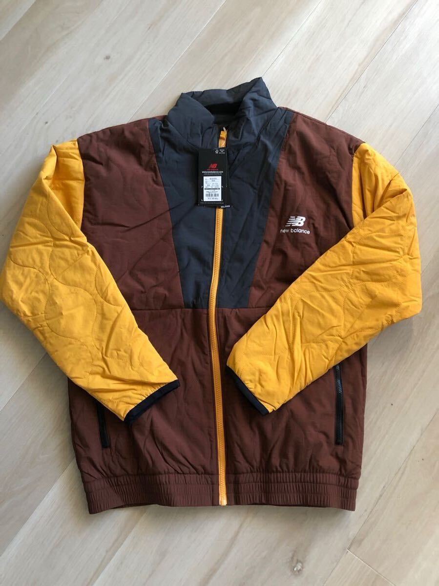 New Balance 中綿入りナイロンジャケット M ブラウン/イエロー拍卖