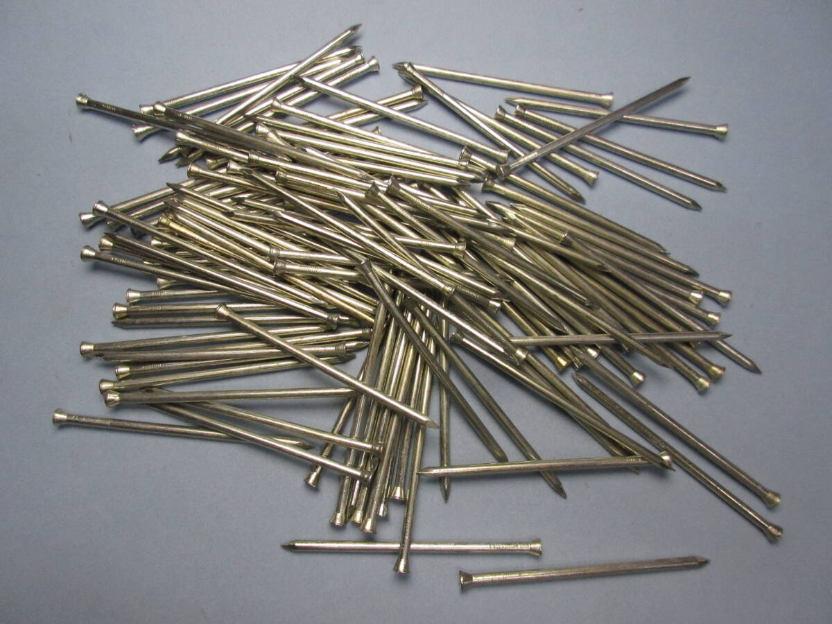 75mm/ユニクロメッキ/パネル釘/スチール/鉄/ネイル/小頭/釘/#11×75mm/500g拍卖