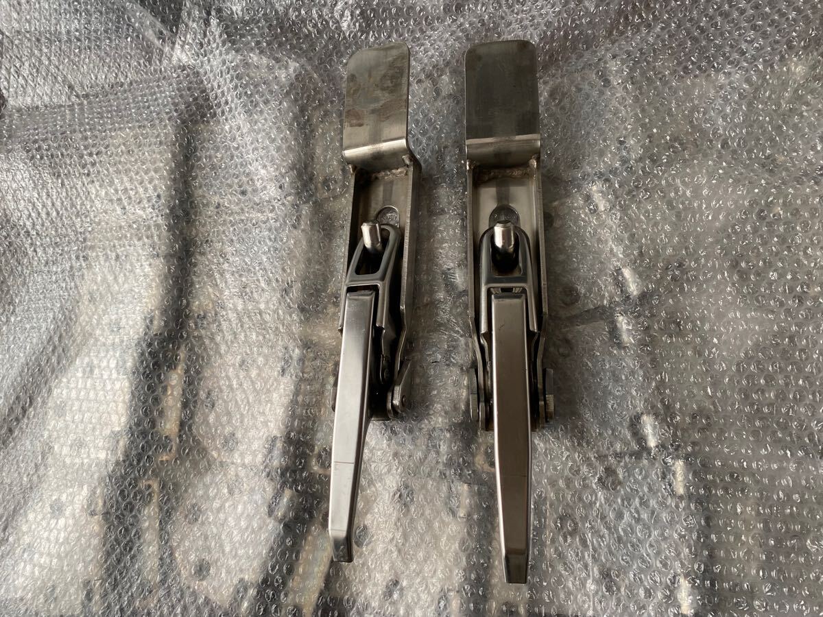 ★トラック 荷台、箱 ボディー加工 バネカン、エビカン ステンレス製 2点セット レ⑥ エビ金ハンドル 土台付 デコトラ  拍卖